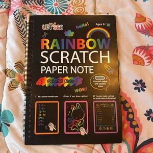 1 rainbow scratch paper note